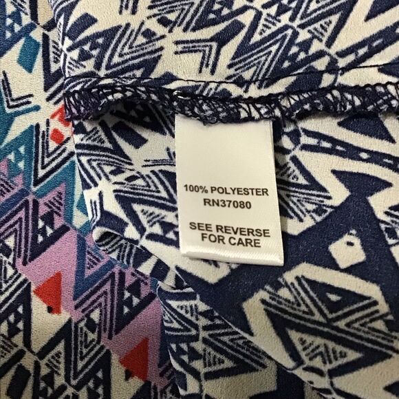 Cato Aztec Multicolor Peasant Patterned‎ Poncho Top M - Picture 11 of 12